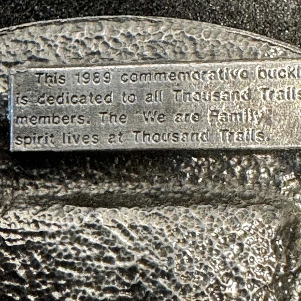 Vintage 1989 Siskiyou Thousand Trails Belt Buckle 2221‎ of 5000 Deer Horizon
